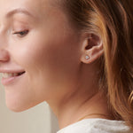 Classic Small Diamond Solitaire Earrings, 14K Gold Vermeil, 5/8 ct Lab Grown Diamond-2