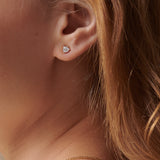 Classic Small Diamond Solitaire Earrings, 14K Solid Gold, 5/8 ct Lab Grown Diamond-4