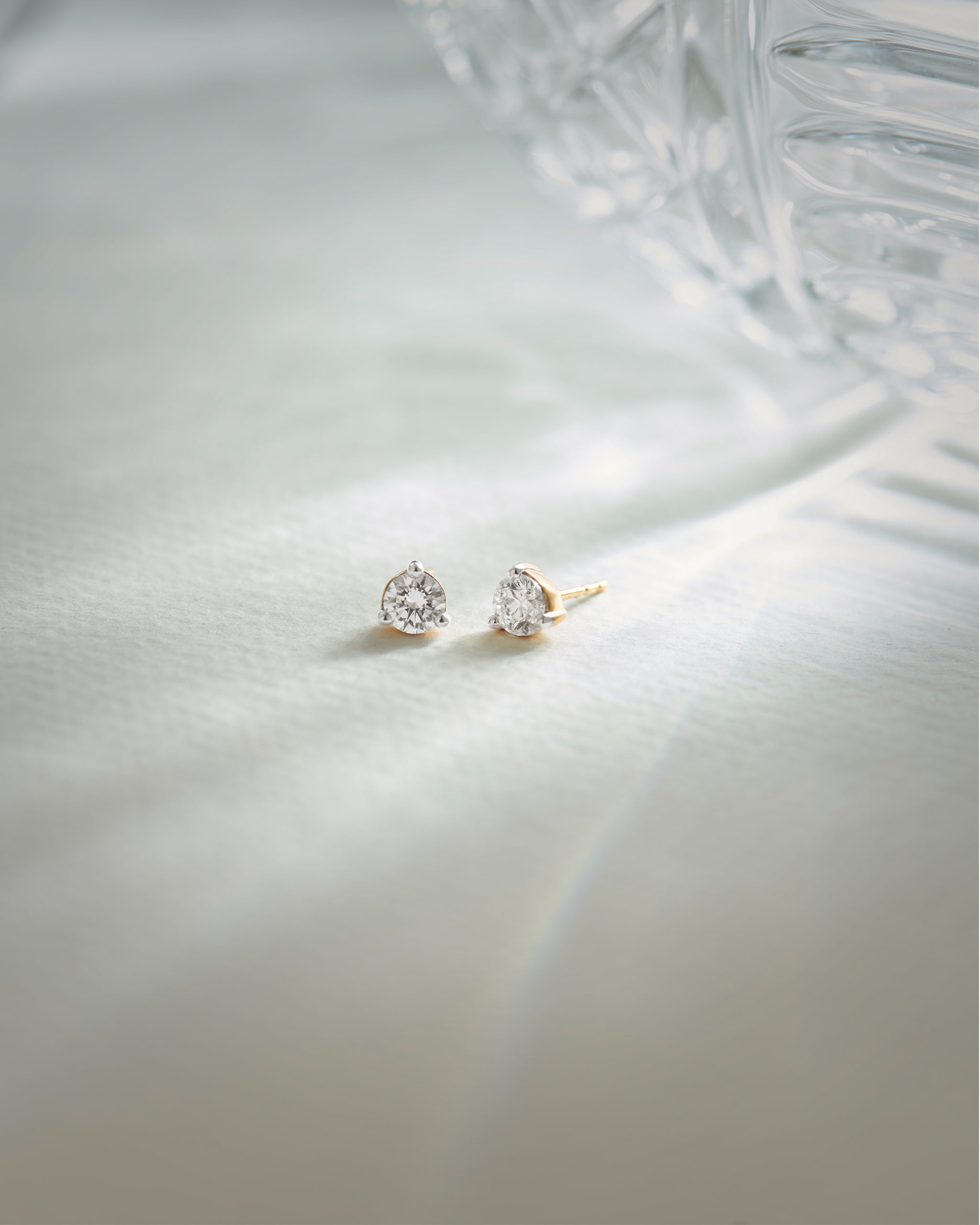Classic Small Diamond Solitaire Earrings