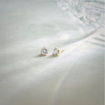 Classic Small Diamond Solitaire Earrings, 14K Gold Vermeil, 5/8 ct Lab Grown Diamond-5