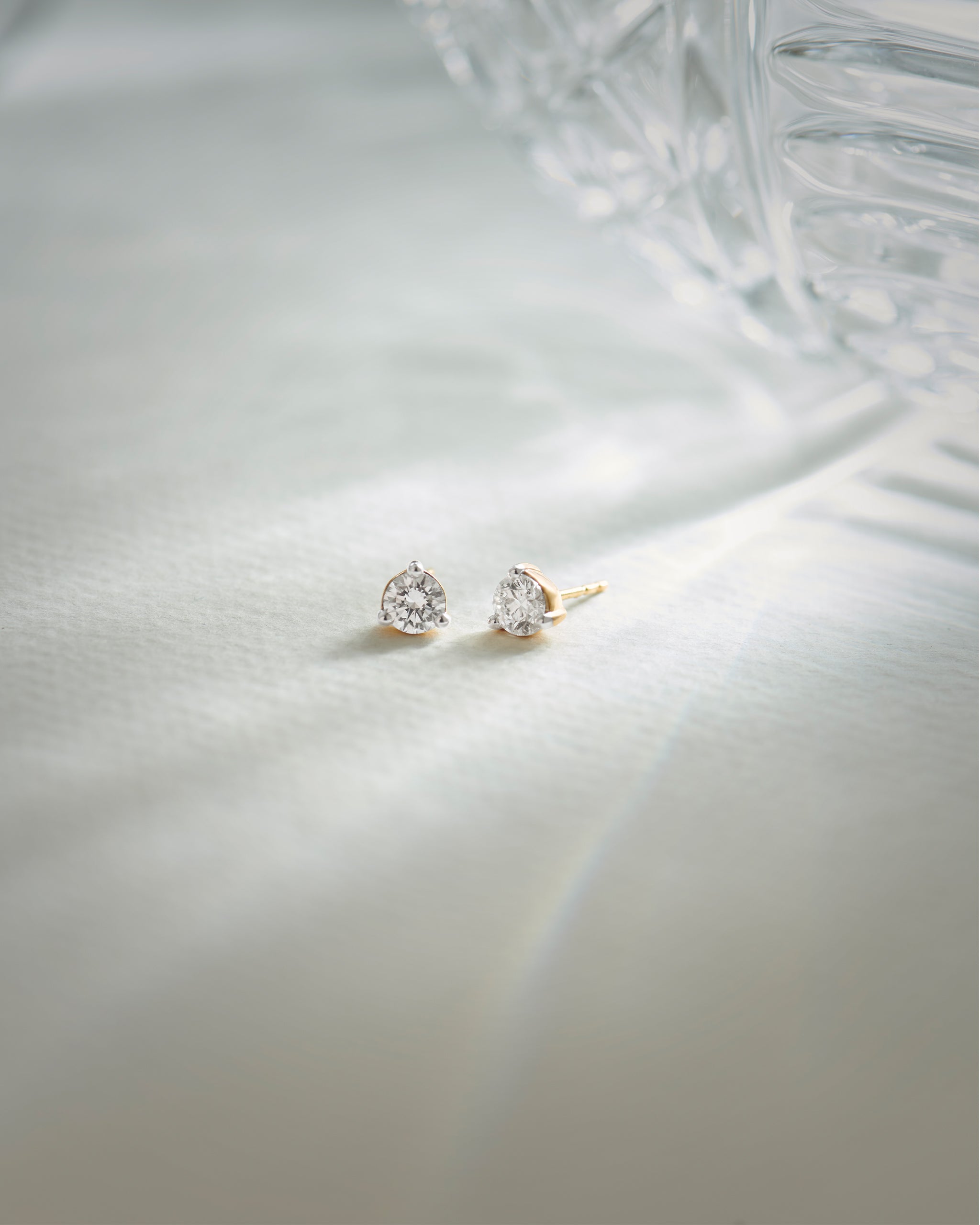 Classic Small Diamond Solitaire Earrings, 14K Gold Vermeil, 5/8 ct Lab Grown Diamond-5