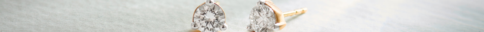 Classic Small Diamond Solitaire Earrings, 14K Gold Vermeil, 5/8 ct Lab Grown Diamond-1