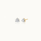 Classic Small Diamond Solitaire Earrings, 14K Gold Vermeil, 5/8 ct Lab Grown Diamond-3