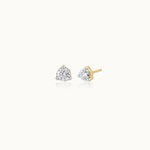 Classic Small Diamond Solitaire Earrings, 14K Solid Gold, 5/8 ct Lab Grown Diamond-3
