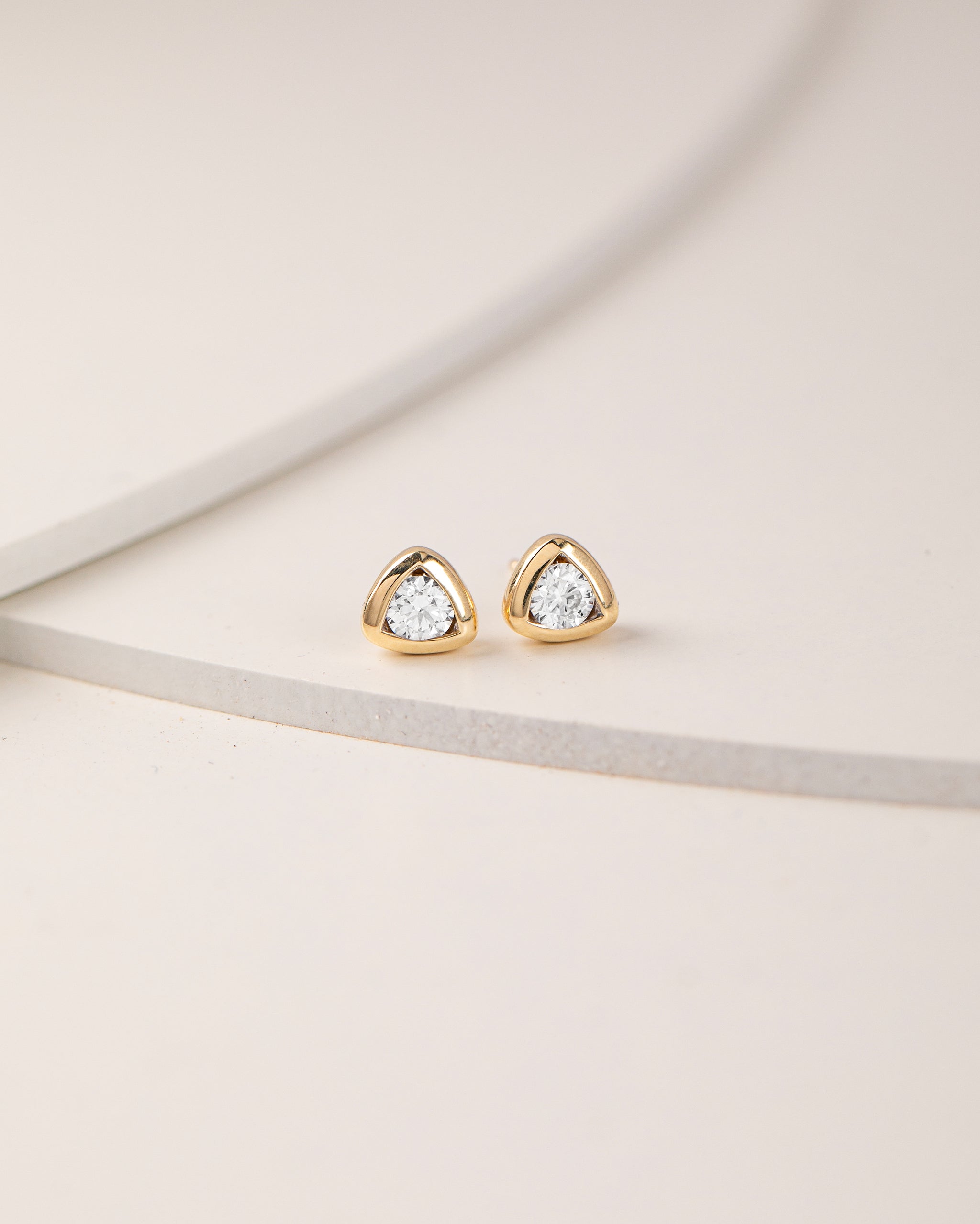 Trillion Small Solitaire Earrings