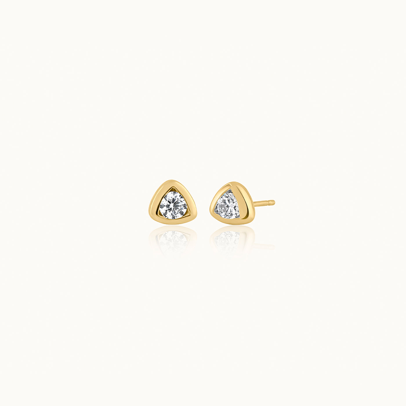 Trillion Small Solitaire Earrings