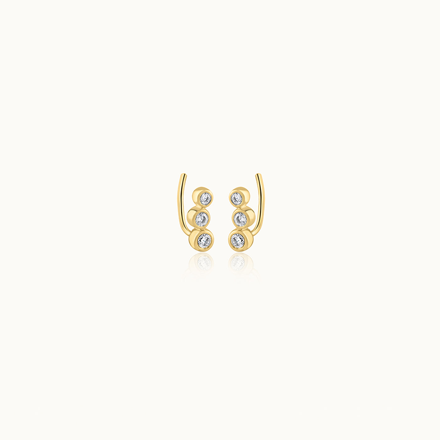 Trio Diamond Climber Earrings