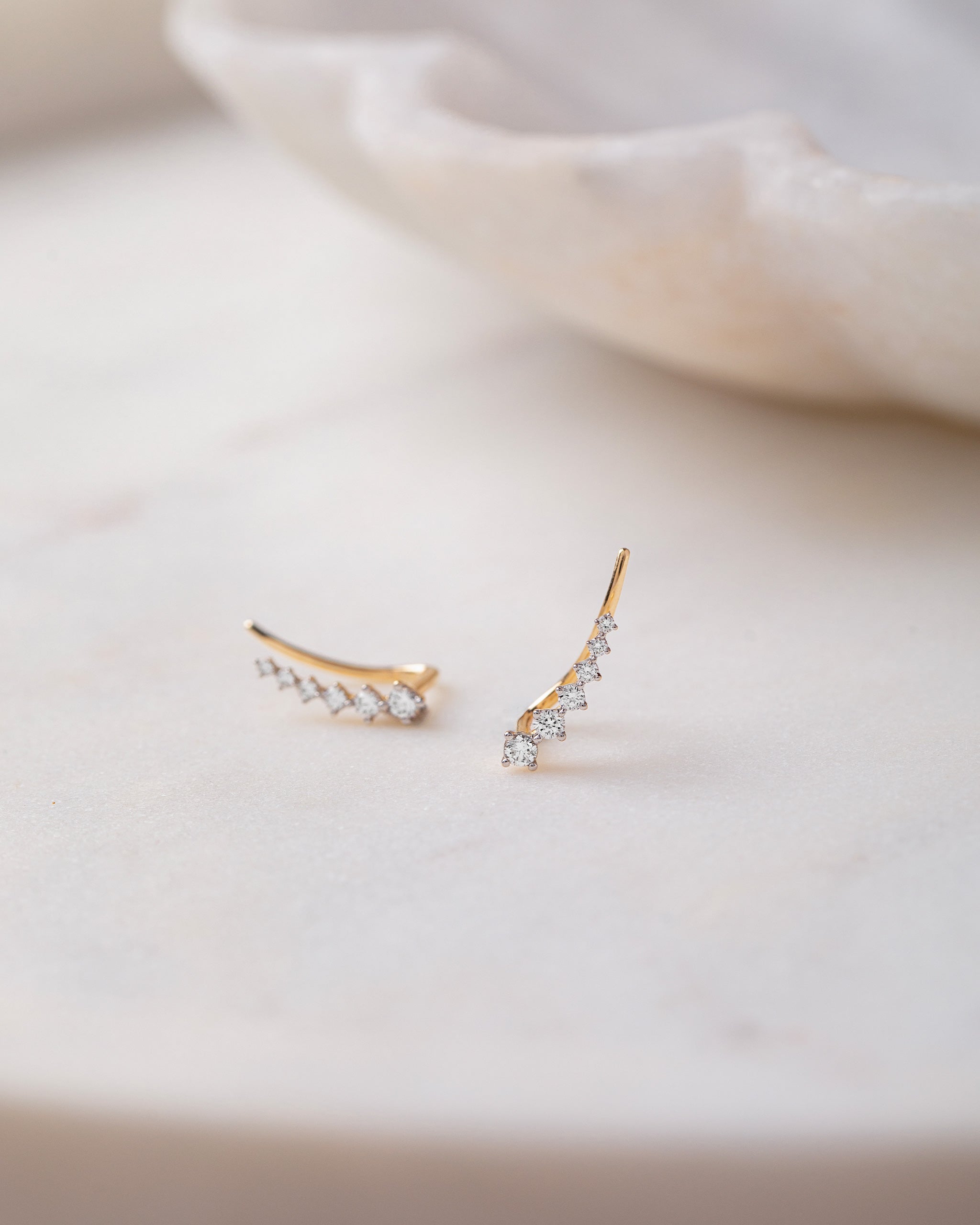 Stylish Diamond Climber Earrings