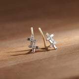 Dual Flower Ear Climbers, 10K Solid Gold, 1/3 ct Lab Grown Diamond-5