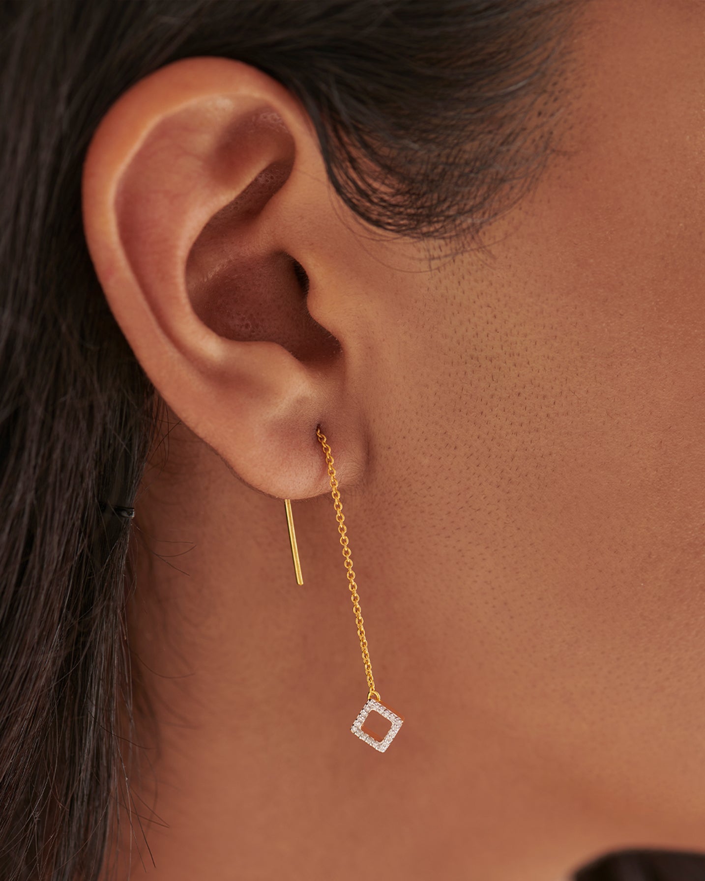Square Threader Earrings