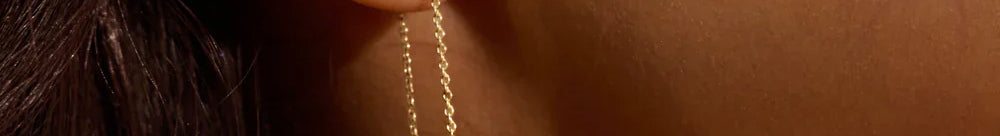 Spherical Diamond Threader Earrings