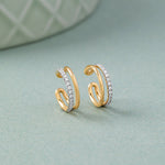 Duet Ear Cuffs, 10K Solid Gold, 1/4 ct Lab Grown Diamond-5