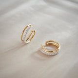 Duet Ear Cuffs, 10K Solid Gold, 1/4 ct Lab Grown Diamond-4
