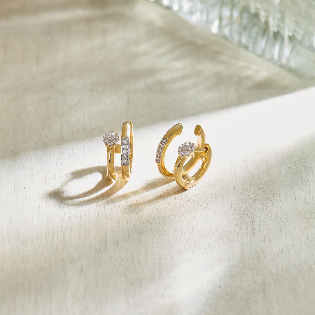 Gleam Diamond Stuggies, 14K Gold Vermeil, 1/5 ct Lab Grown Diamond-1