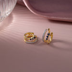 Created Sapphire Stuggies, 14K Gold Vermeil, 1/6 ct Lab Grown Diamond-5
