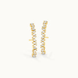 Diamond Arc Suspender Earrings