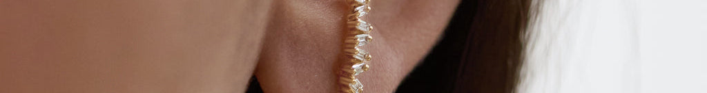 Diamond Arc Suspender Earrings