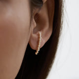 Diamond Arc Suspender Earrings
