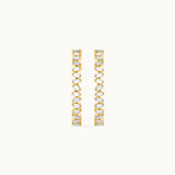 Diamond Arc Suspender Earrings