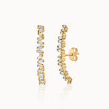 Diamond Arc Suspender Earrings