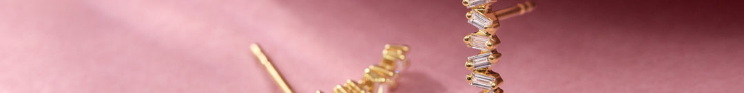 Diamond Arc Suspender Earrings