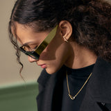 Diamond Arc Suspender Earrings