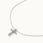 Medium Cross Diamond Necklace, Sterling Silver, 1/5 ct Lab Grown Diamond-7