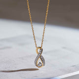 Infinity Diamond Necklace, 14K Solid Gold, 1/5 ct Lab Grown Diamond-6