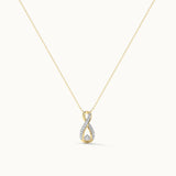 Infinity Diamond Necklace, 14K Solid Gold, 1/5 ct Lab Grown Diamond-3