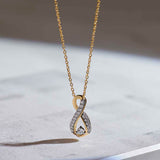 Infinity Diamond Necklace, 14K Gold Vermeil, 1/5 ct Lab Grown Diamond-6