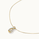 Infinity Diamond Necklace, 14K Solid Gold, 1/5 ct Lab Grown Diamond-7