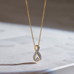 Infinity Diamond Necklace, 14K Gold Vermeil, 1/5 ct Lab Grown Diamond-1