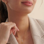 Vertical Infinity Diamond Necklace, 14K Gold Vermeil, 1/8 ct Lab Grown Diamond-2