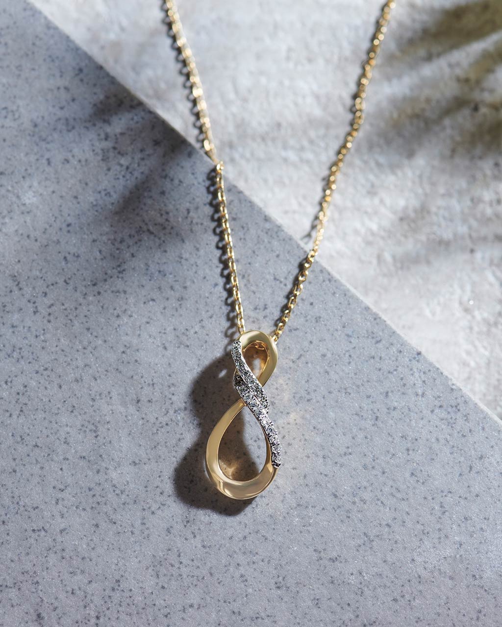 Vertical Infinity Diamond Necklace