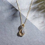 Vertical Infinity Diamond Necklace, 14K Solid Gold, 1/8 ct Lab Grown Diamond-1