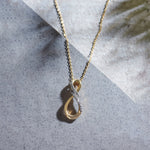 Vertical Infinity Diamond Necklace, 14K Gold Vermeil, 1/8 ct Lab Grown Diamond-1