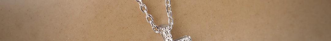 Small Cross Diamond Necklace, Sterling Silver, 1/20 ct Lab Grown Diamond-1