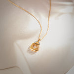 Heart Lock Diamond Necklace, 14K Gold Vermeil, 1/20 ct Lab Grown Diamond-4