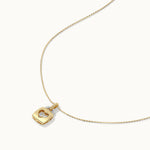 Heart Lock Diamond Necklace, 14K Gold Vermeil, 1/20 ct Lab Grown Diamond-6