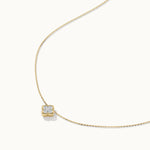 Floral Cluster Diamond Necklace, 14K Gold Vermeil, 1/4 ct Lab Grown Diamond-7