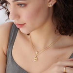 Floral Cluster Diamond Necklace, 14K Gold Vermeil, 1/4 ct Lab Grown Diamond-2