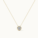 Round Cluster Dainty Diamond Necklace, 14K Gold Vermeil, 1/3 ct Lab Grown Diamond-3