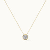 Round Cluster Dainty Diamond Necklace, 14K Gold Vermeil, 1/3 ct Lab Grown Diamond-3