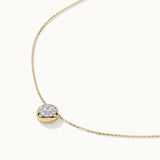 Round Cluster Dainty Diamond Necklace, 14K Gold Vermeil, 1/3 ct Lab Grown Diamond-6