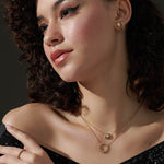 Square Diamond Necklace, 14K Solid Gold, 1/8 ct Lab Grown Diamond-5