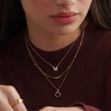 Twisted Loop Diamond Necklace, 14K Gold Vermeil, 1/20 ct Lab Grown Diamond-2