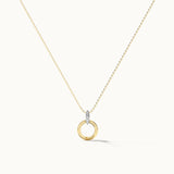 Twisted Loop Diamond Necklace, 14K Gold Vermeil, 1/20 ct Lab Grown Diamond-3