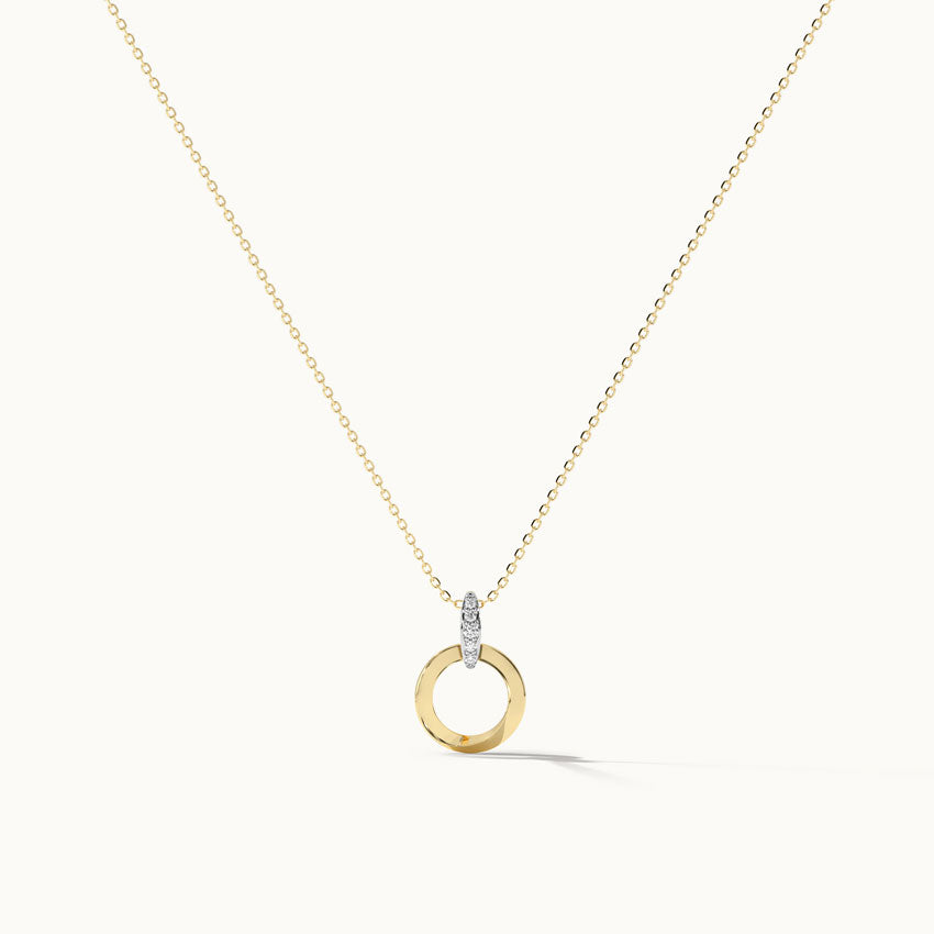 Twisted Loop Diamond Necklace, 14K Gold Vermeil, 1/20 ct Lab Grown Diamond-3