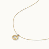 Twisted Loop Diamond Necklace, 14K Gold Vermeil, 1/20 ct Lab Grown Diamond-6