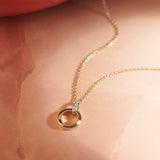 Twisted Loop Diamond Necklace, 14K Gold Vermeil, 1/20 ct Lab Grown Diamond-5